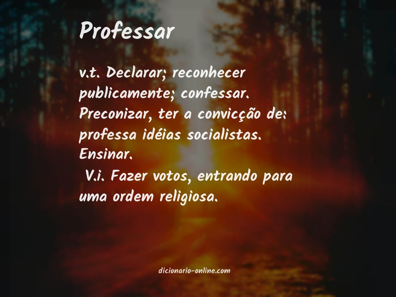 Significado de professar