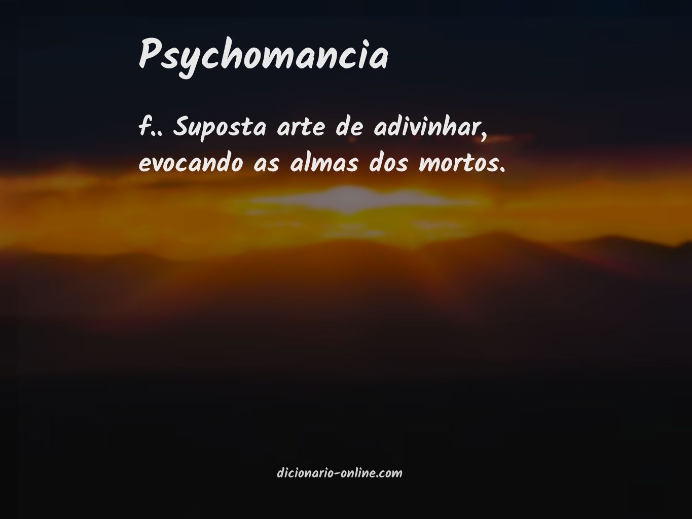 Significado de psychomancia