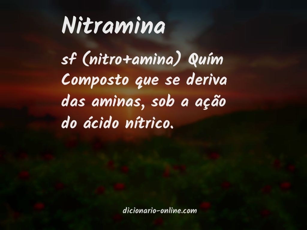 Significado de nitramina
