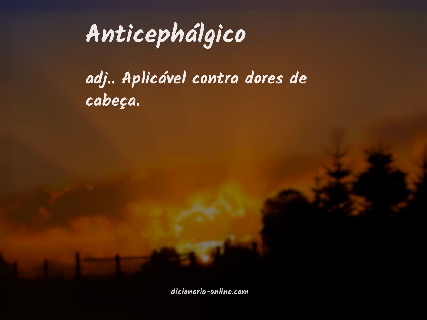 Significado de anticephálgico