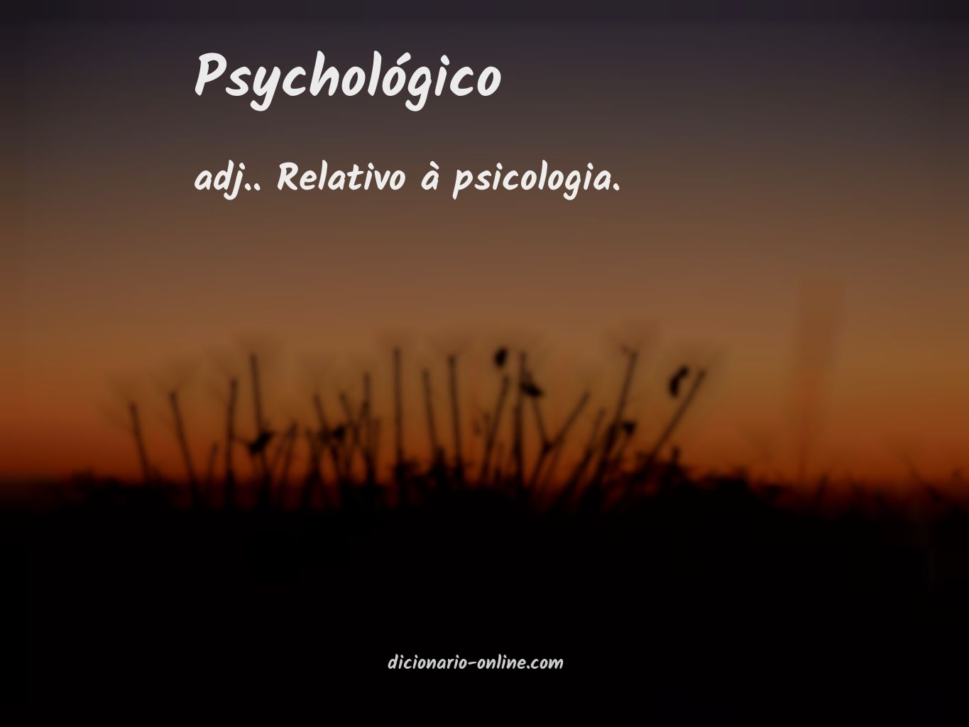 Significado de psychológico