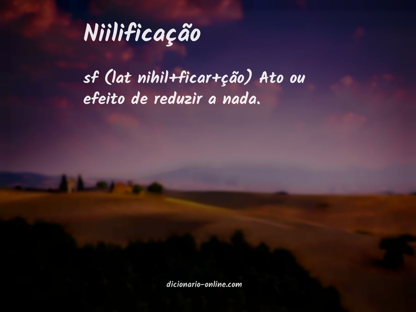 Significado de niilificação