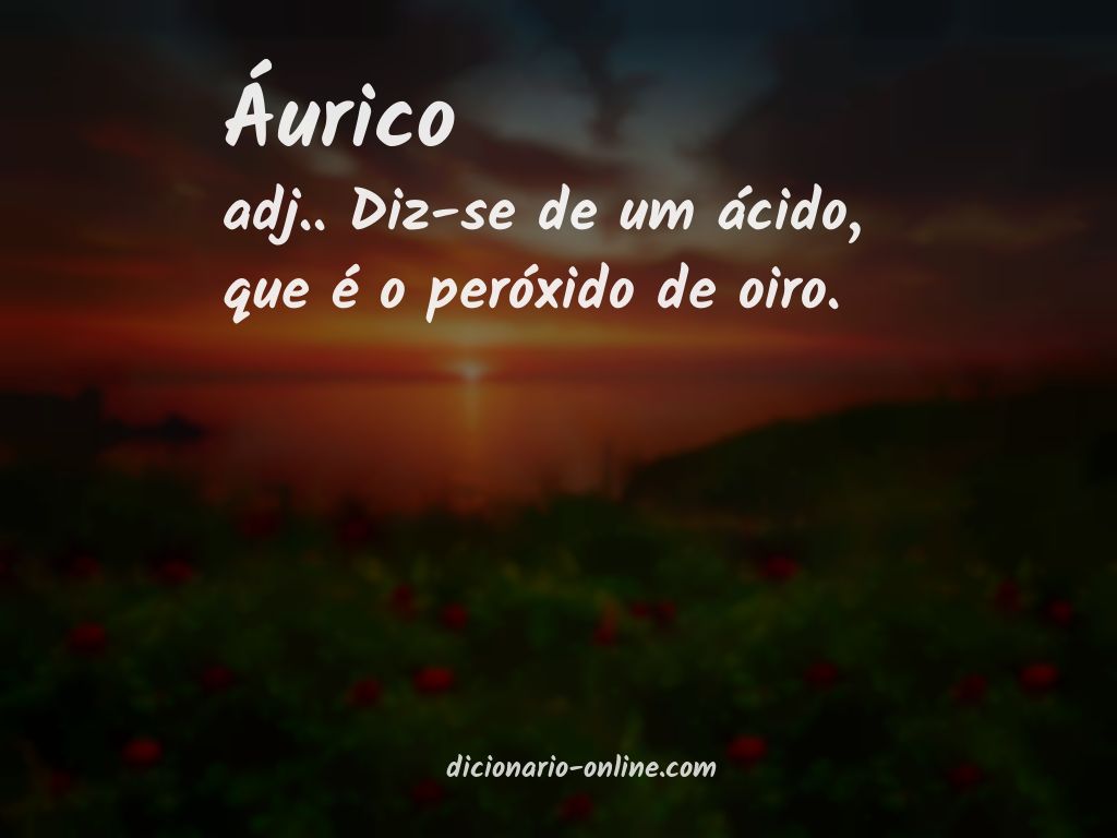 Significado de áurico