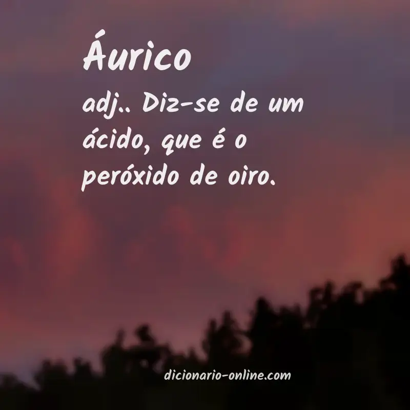 Significado de áurico