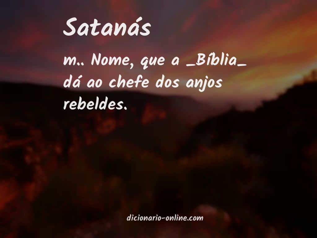 Significado de satanás