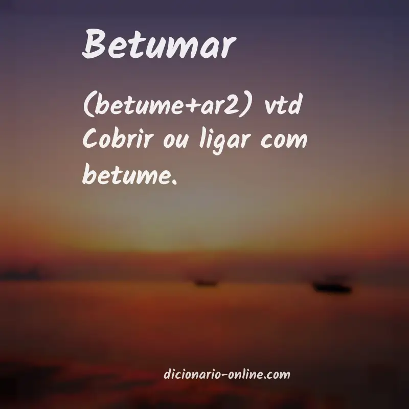 Significado de betumar