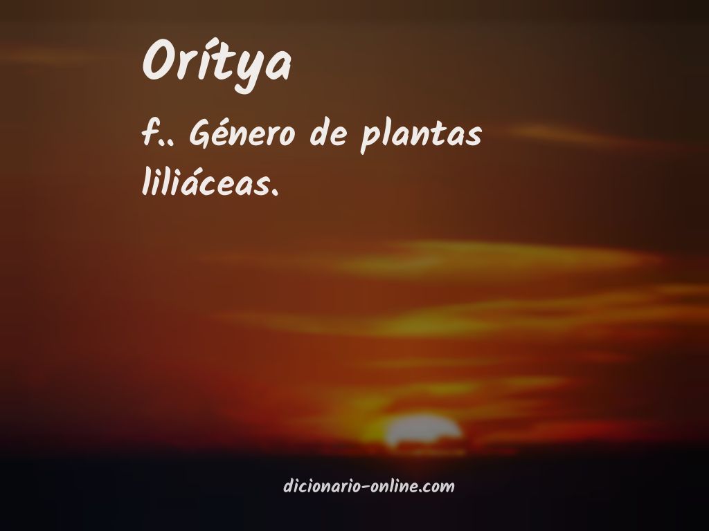 Significado de orítya