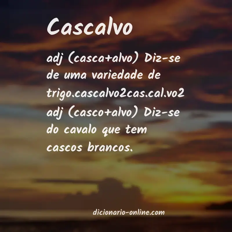 Significado de cascalvo