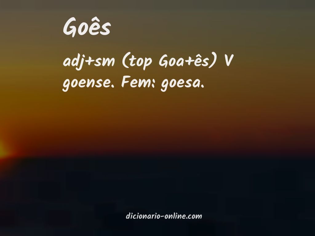 Significado de goês