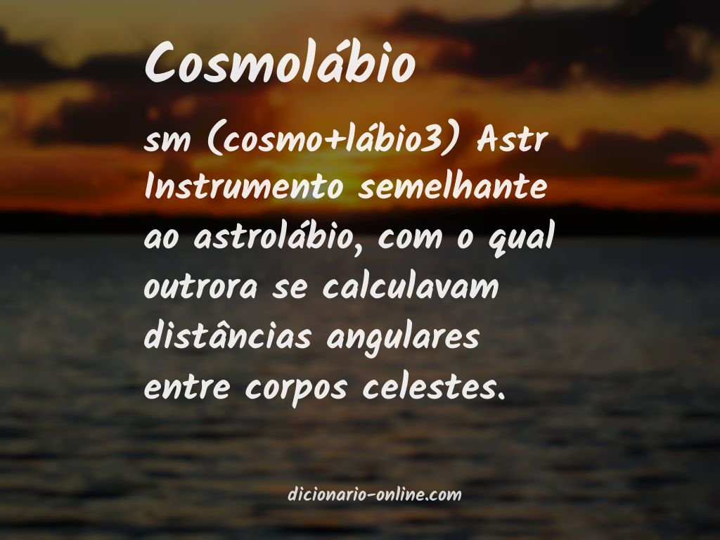 Significado de cosmolábio