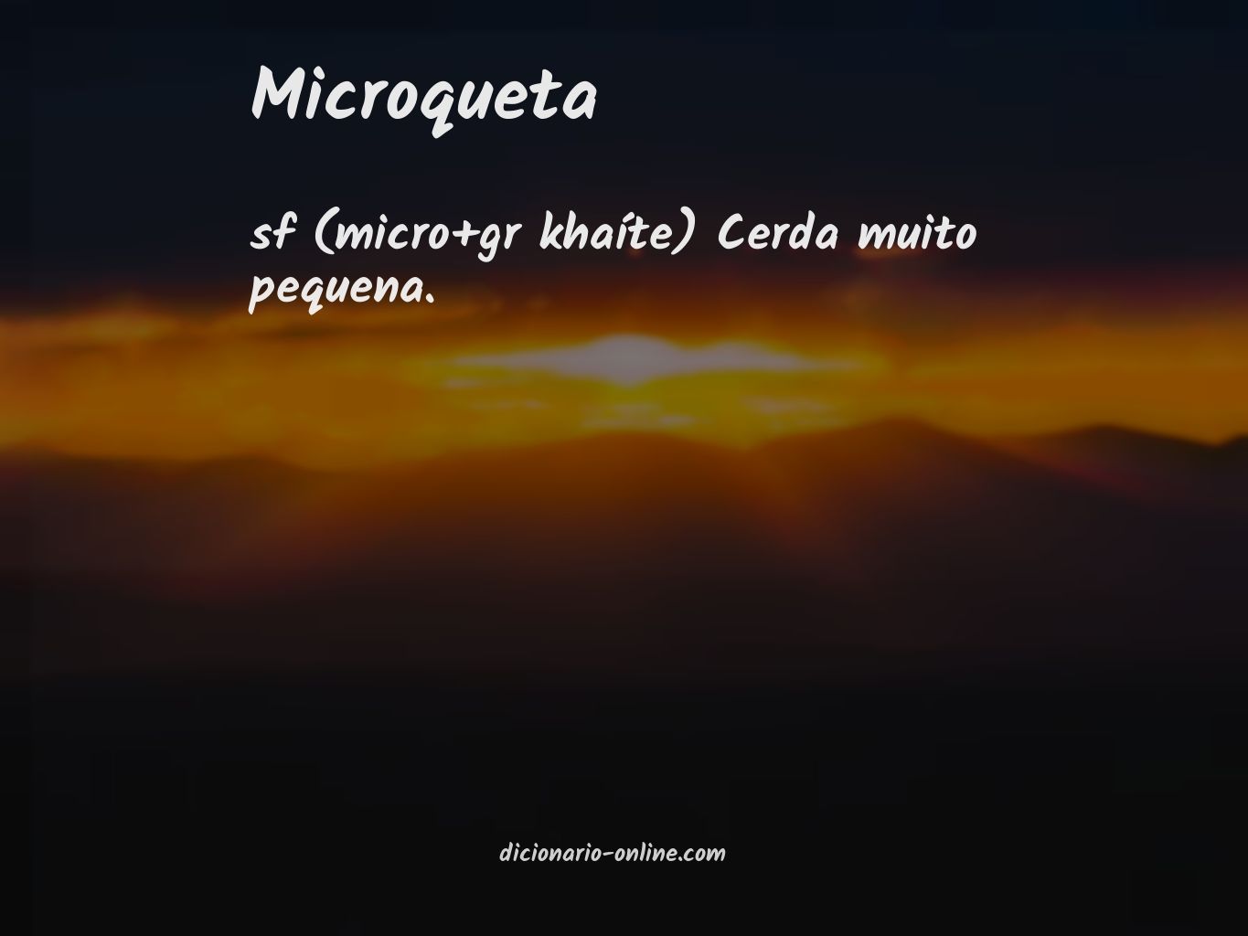 Significado de microqueta