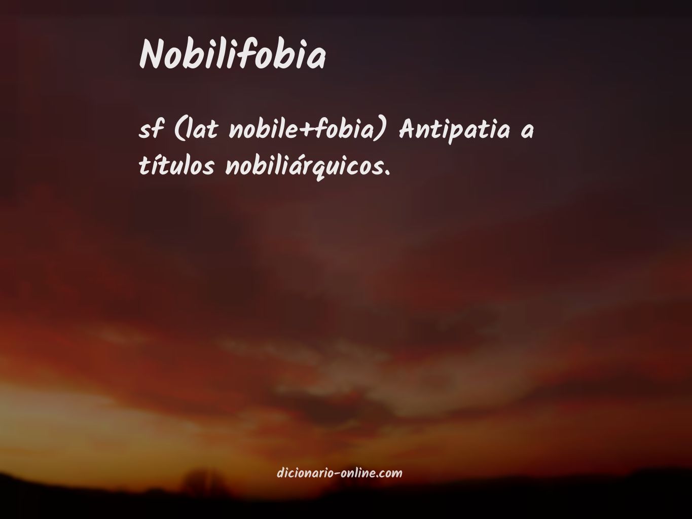 Significado de nobilifobia