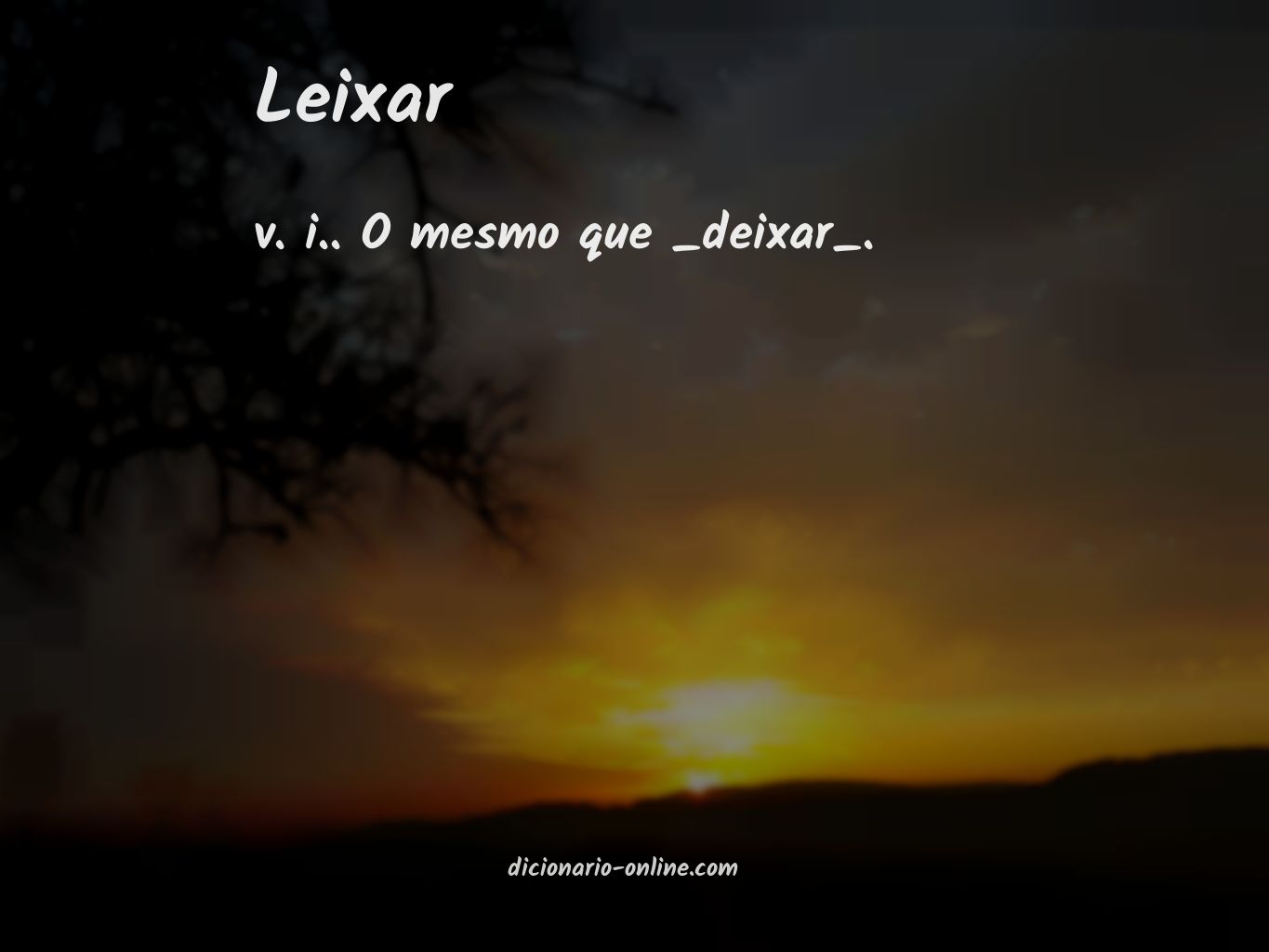 Significado de leixar