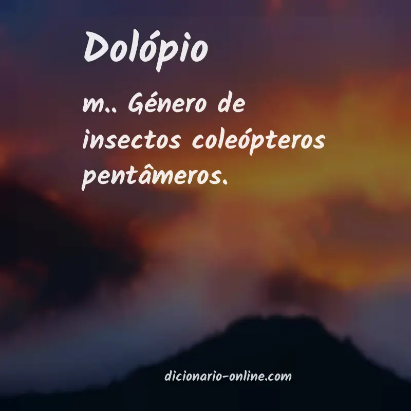 Significado de dolópio