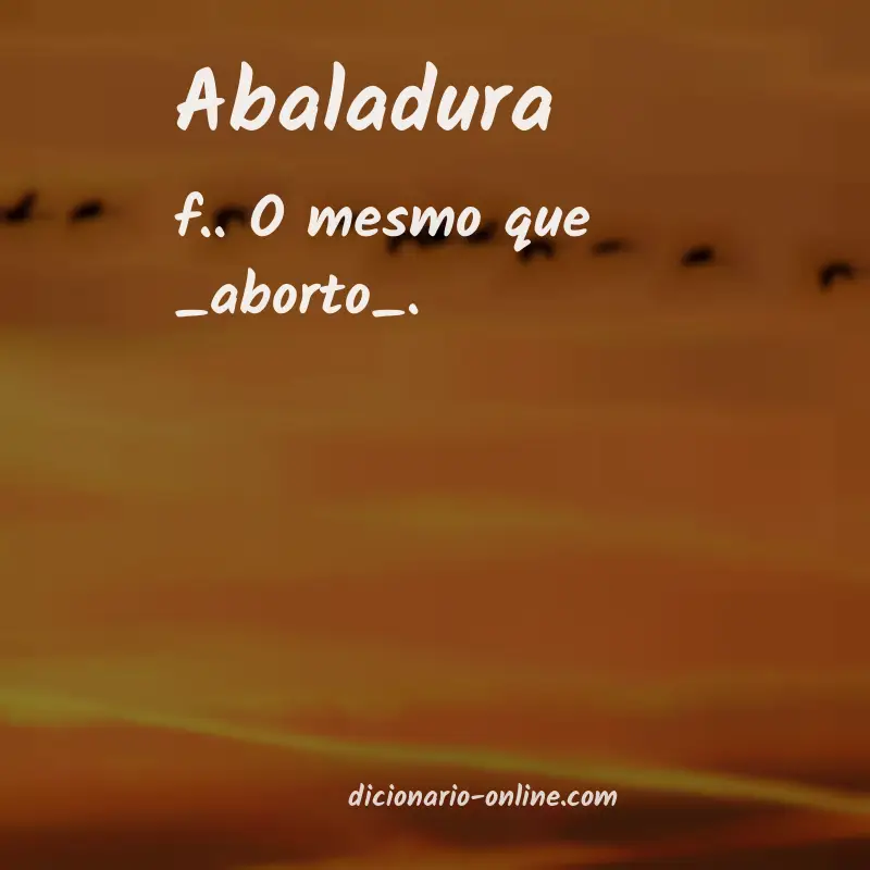 Significado de abaladura