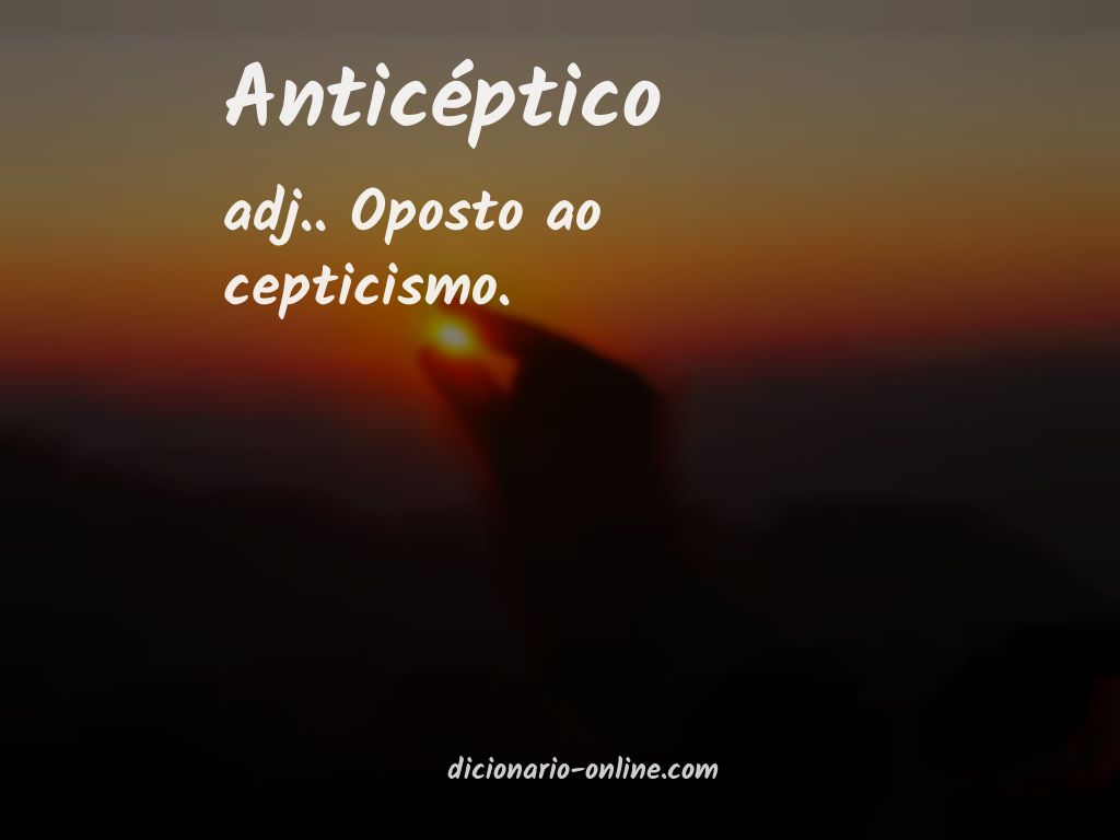 Significado de anticéptico