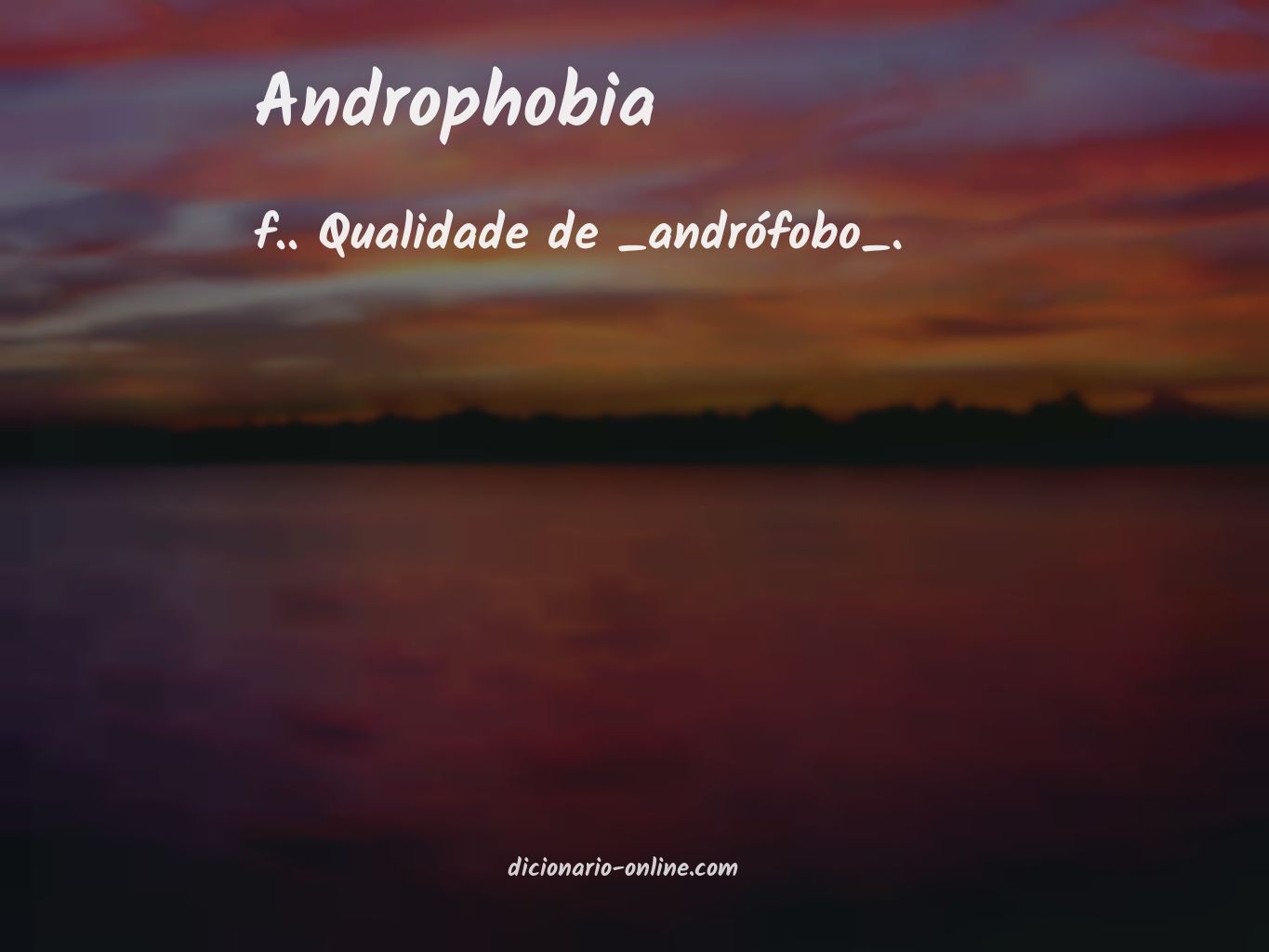 Significado de androphobia