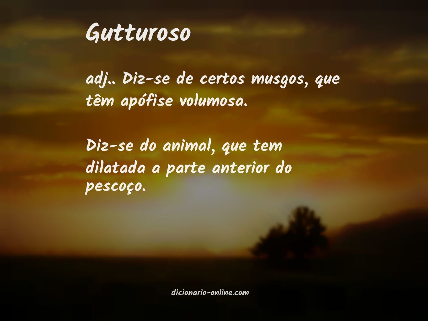 Significado de gutturoso