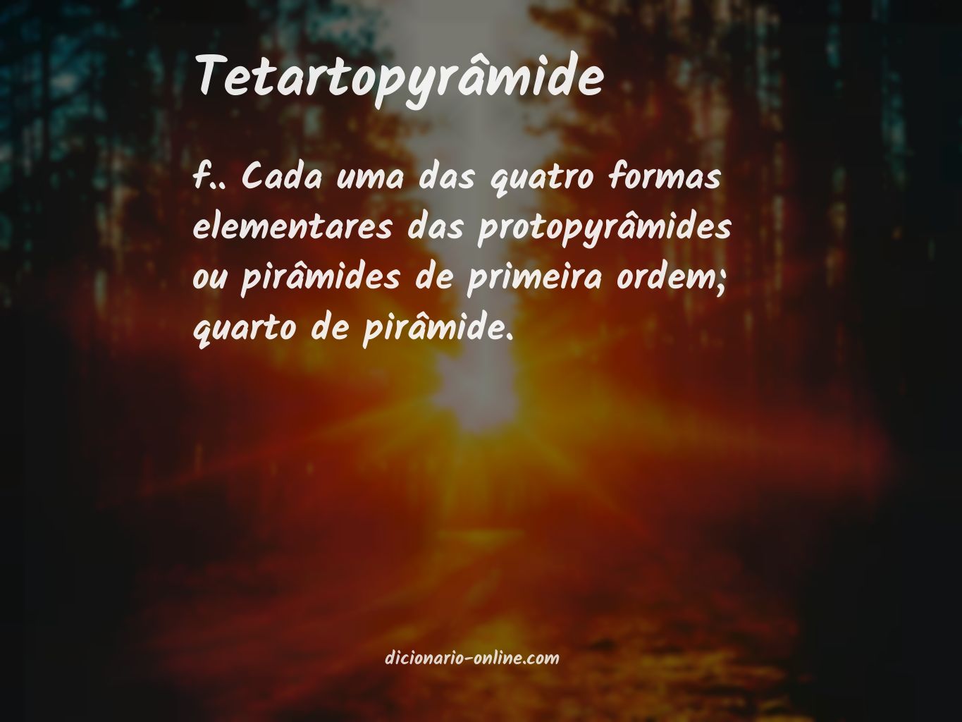 Significado de tetartopyrâmide