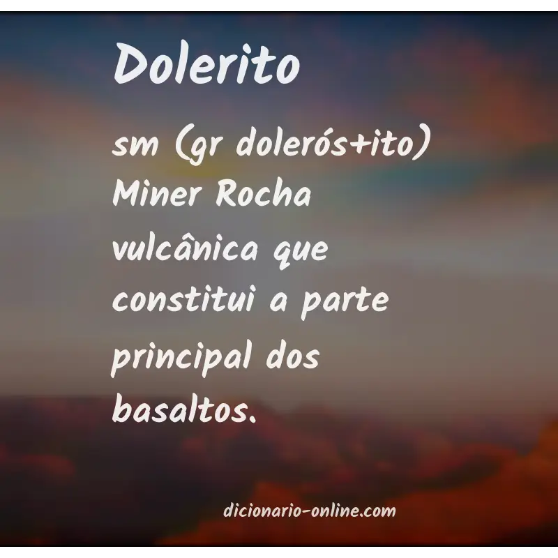 Significado de dolerito