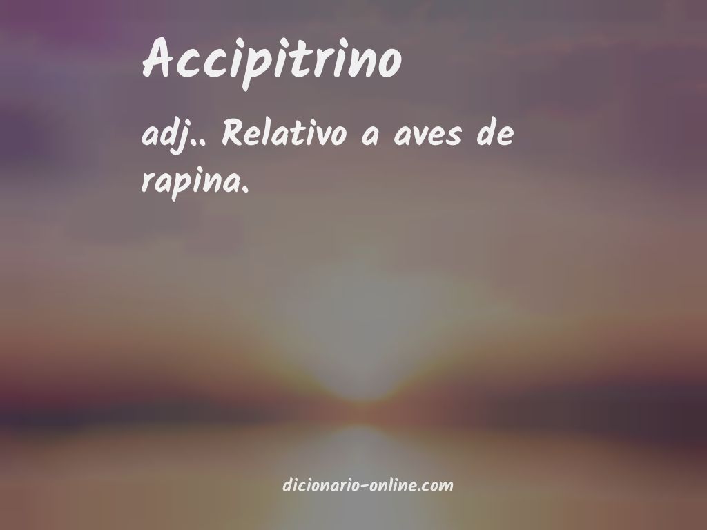 Significado de accipitrino