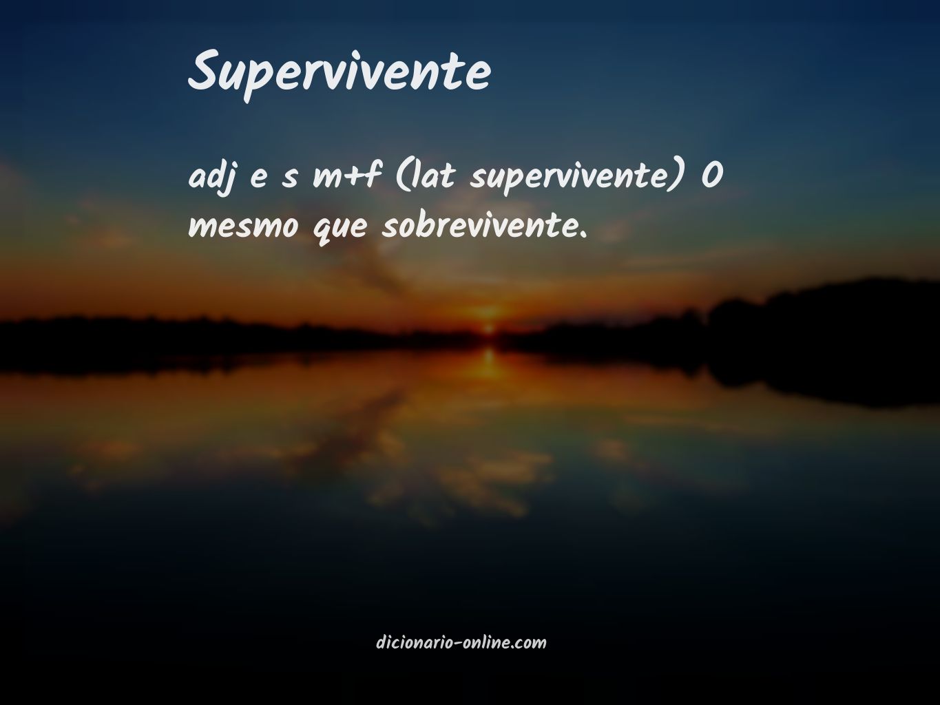 Significado de supervivente