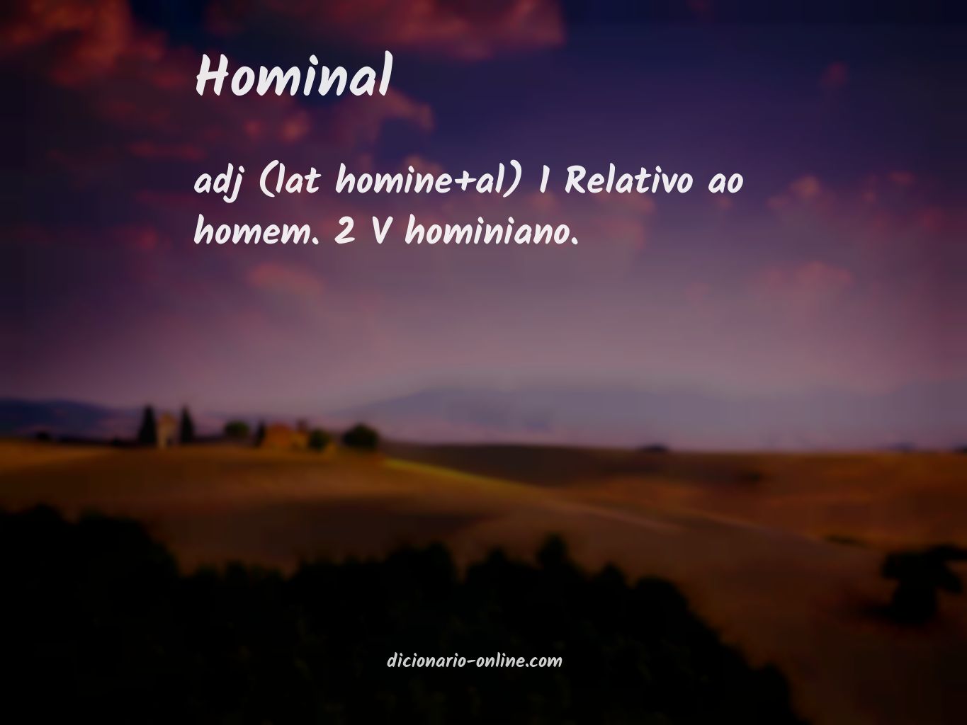 Significado de hominal