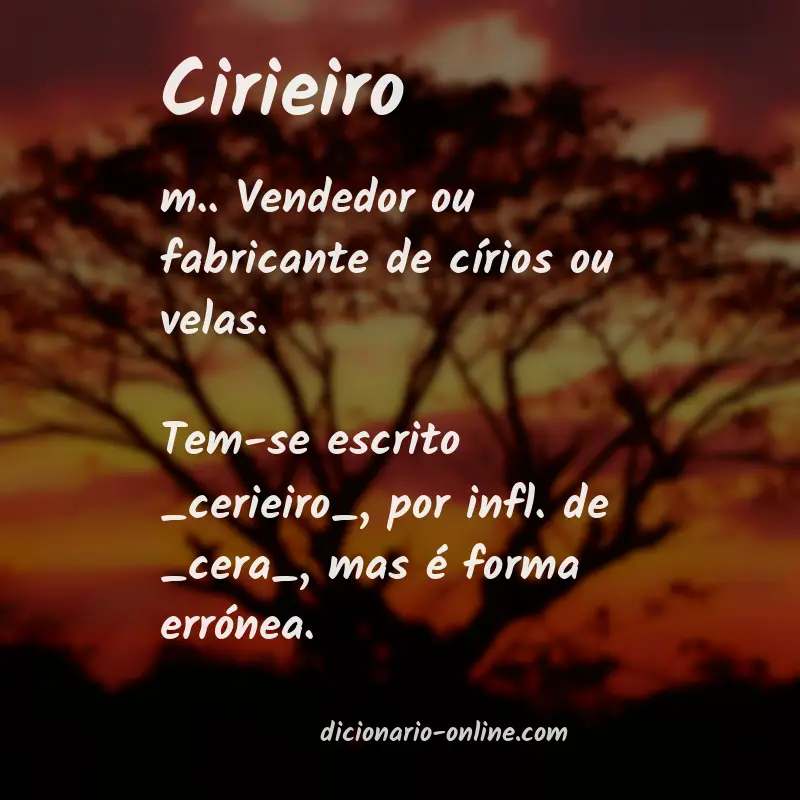 Significado de cirieiro