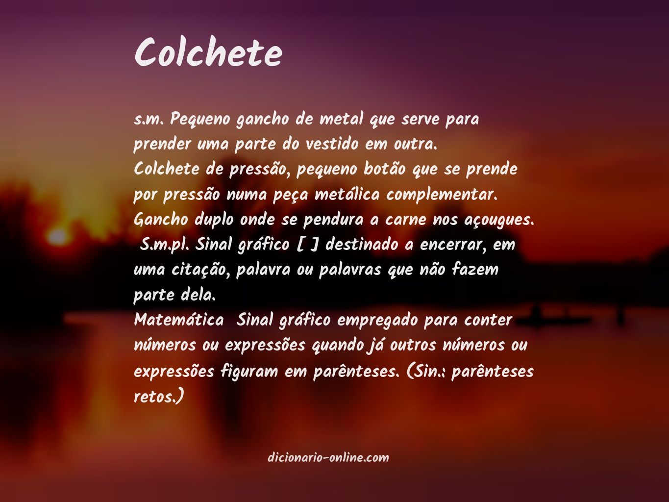 Significado de colchete