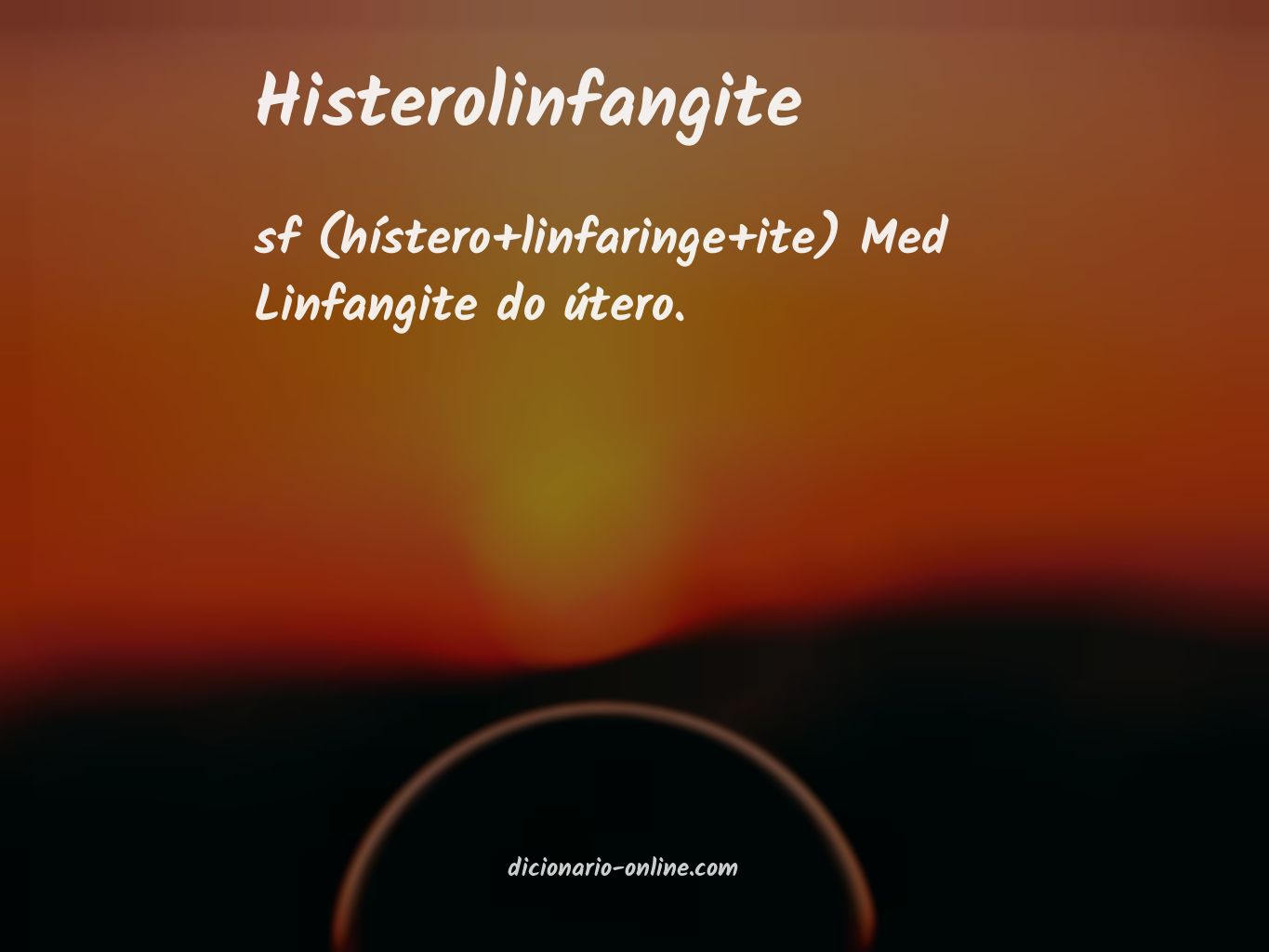 Significado de histerolinfangite