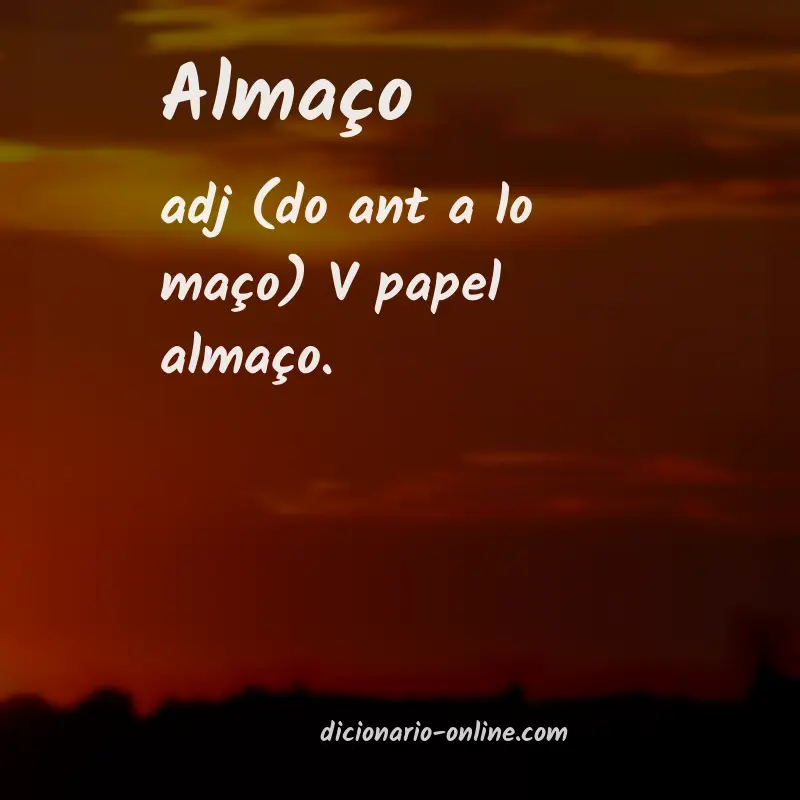 Significado de almaço