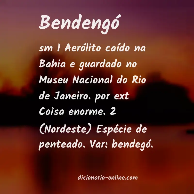 Significado de bendengó