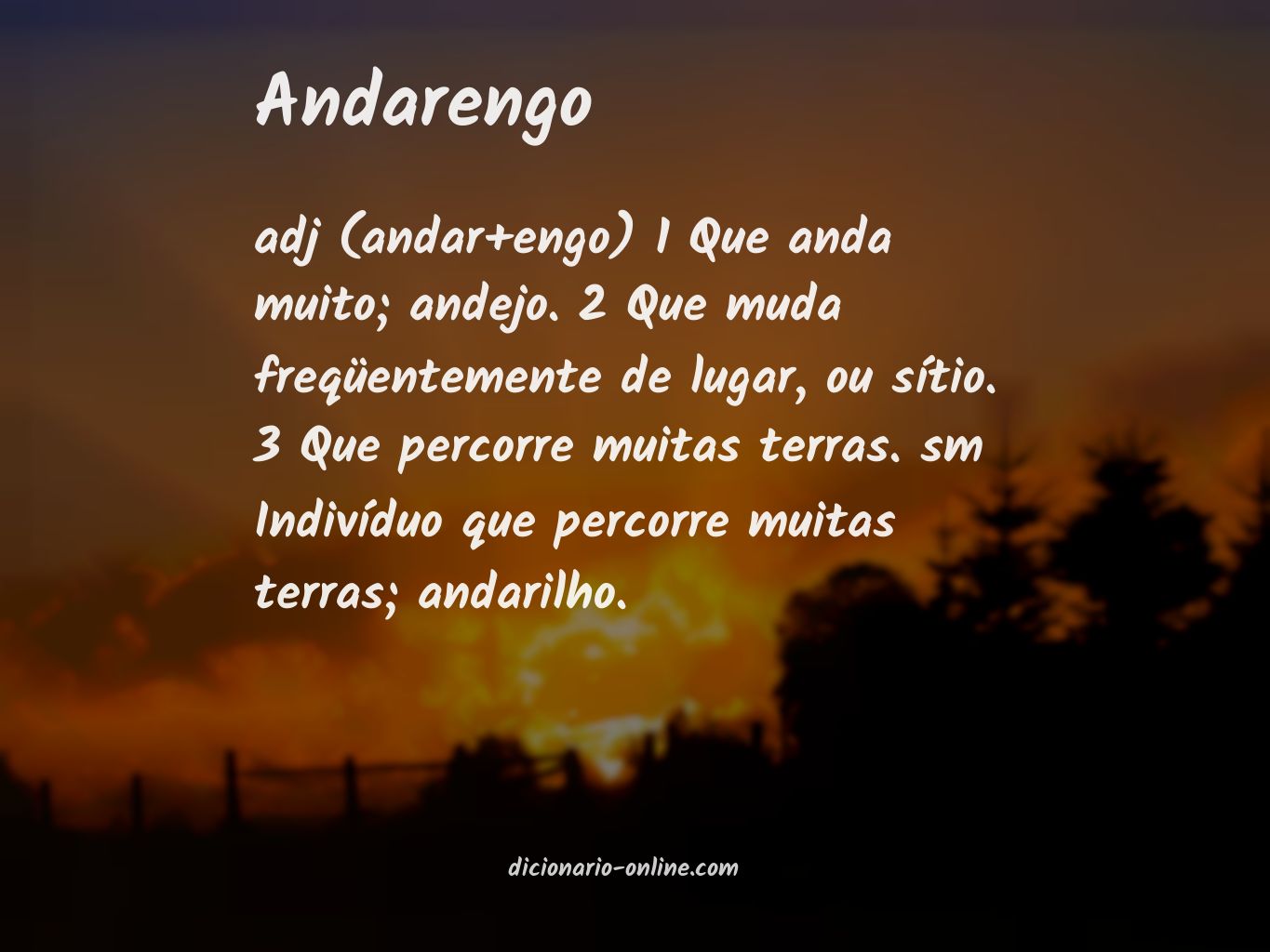 Significado de andarengo