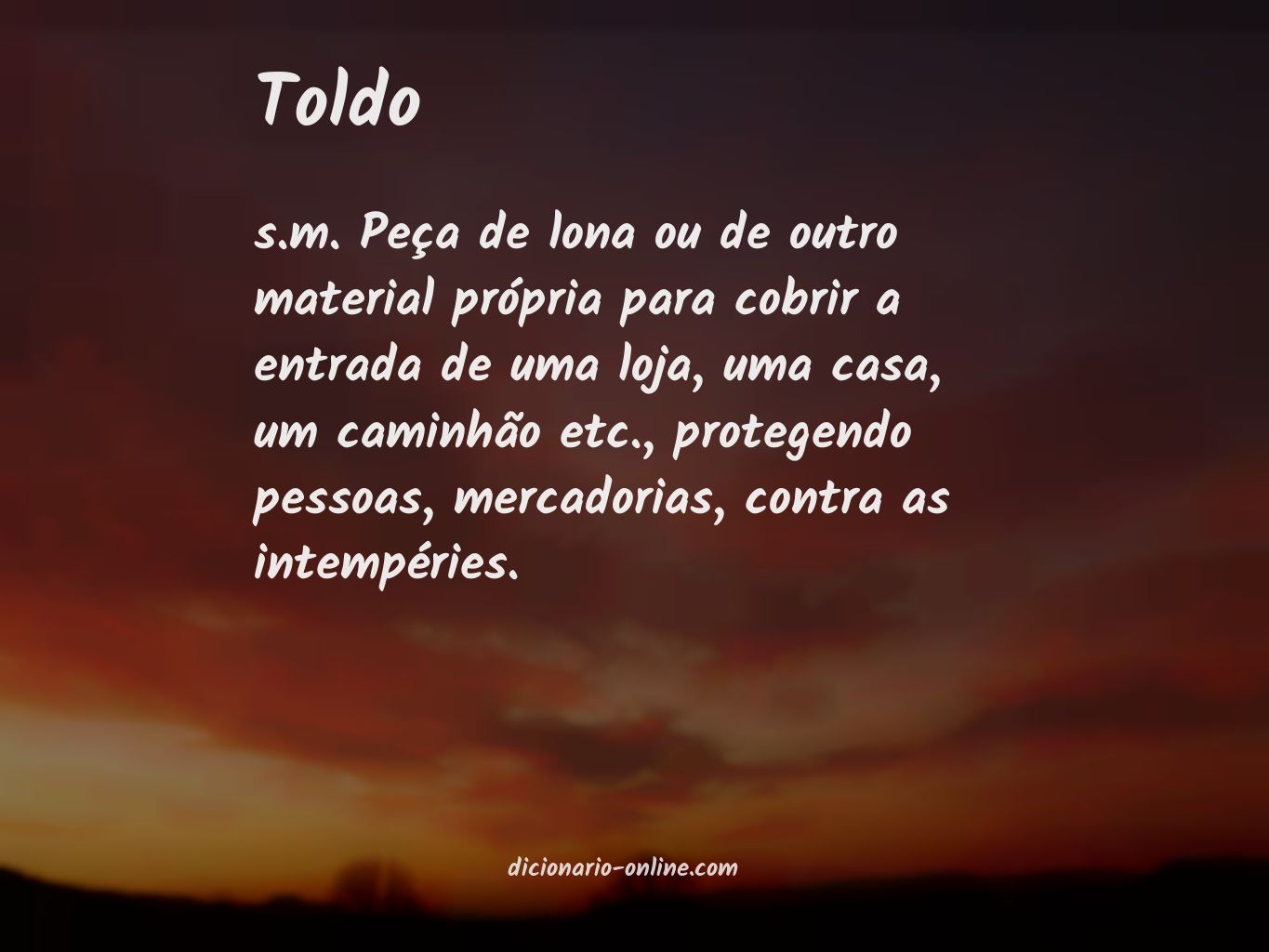 Significado de toldo