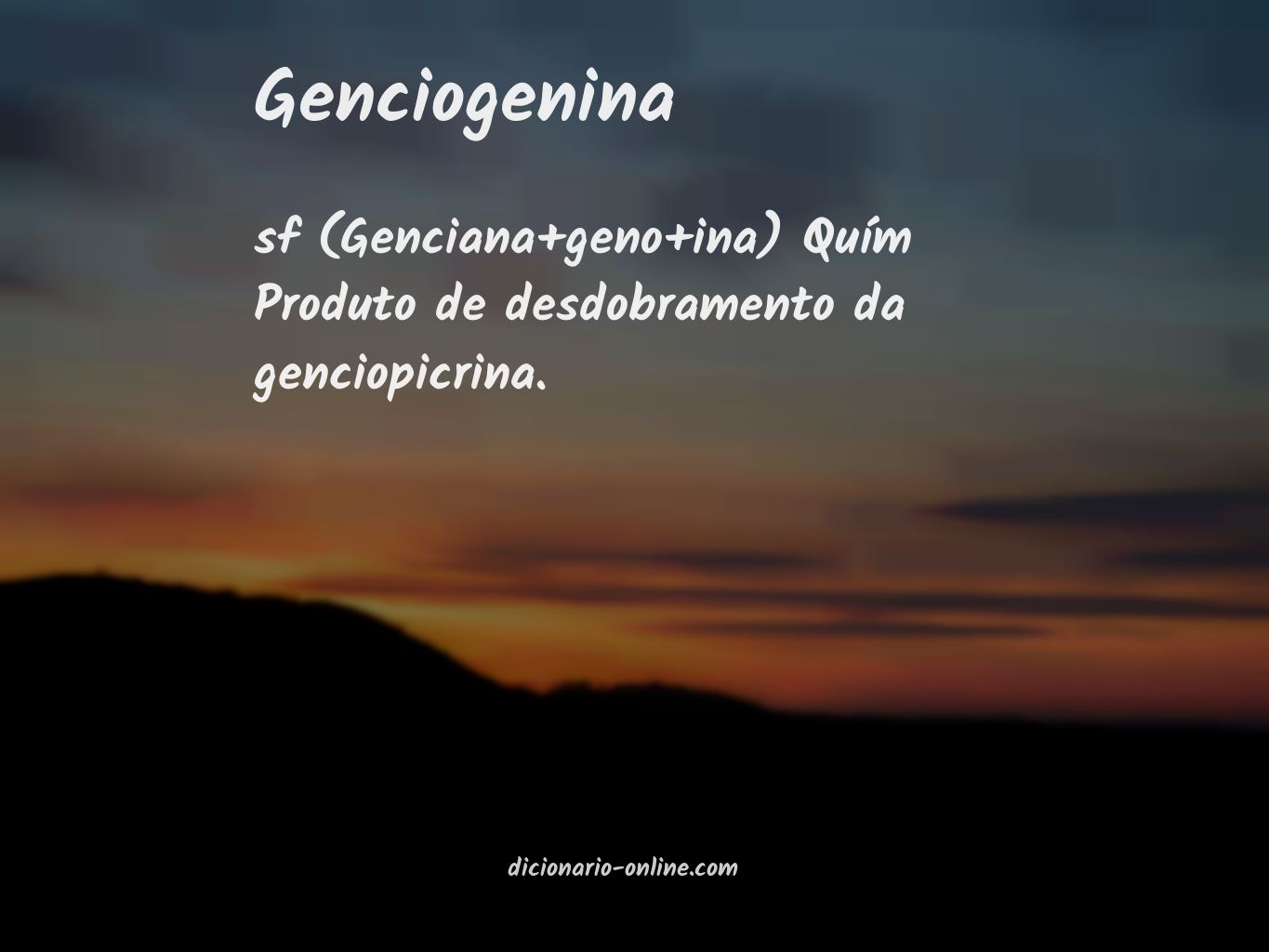 Significado de genciogenina