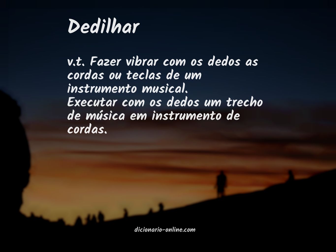 Significado de dedilhar