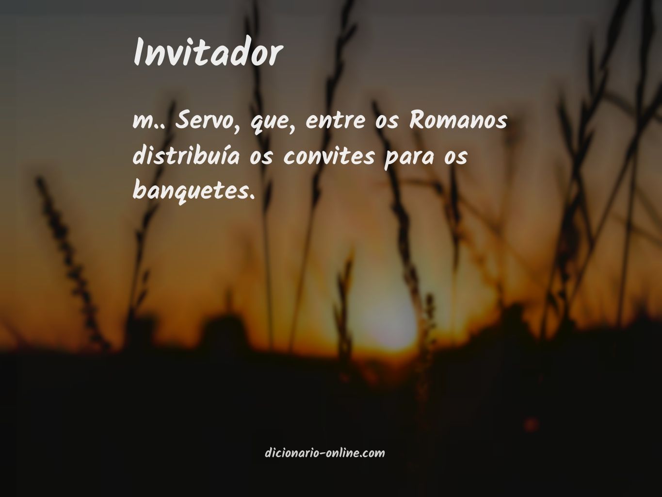 Significado de invitador