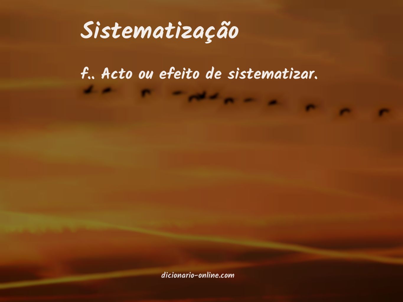 Significado de sistematização