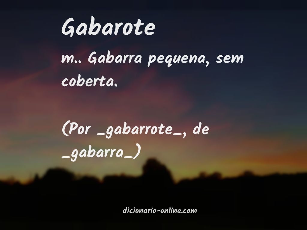 Significado de gabarote