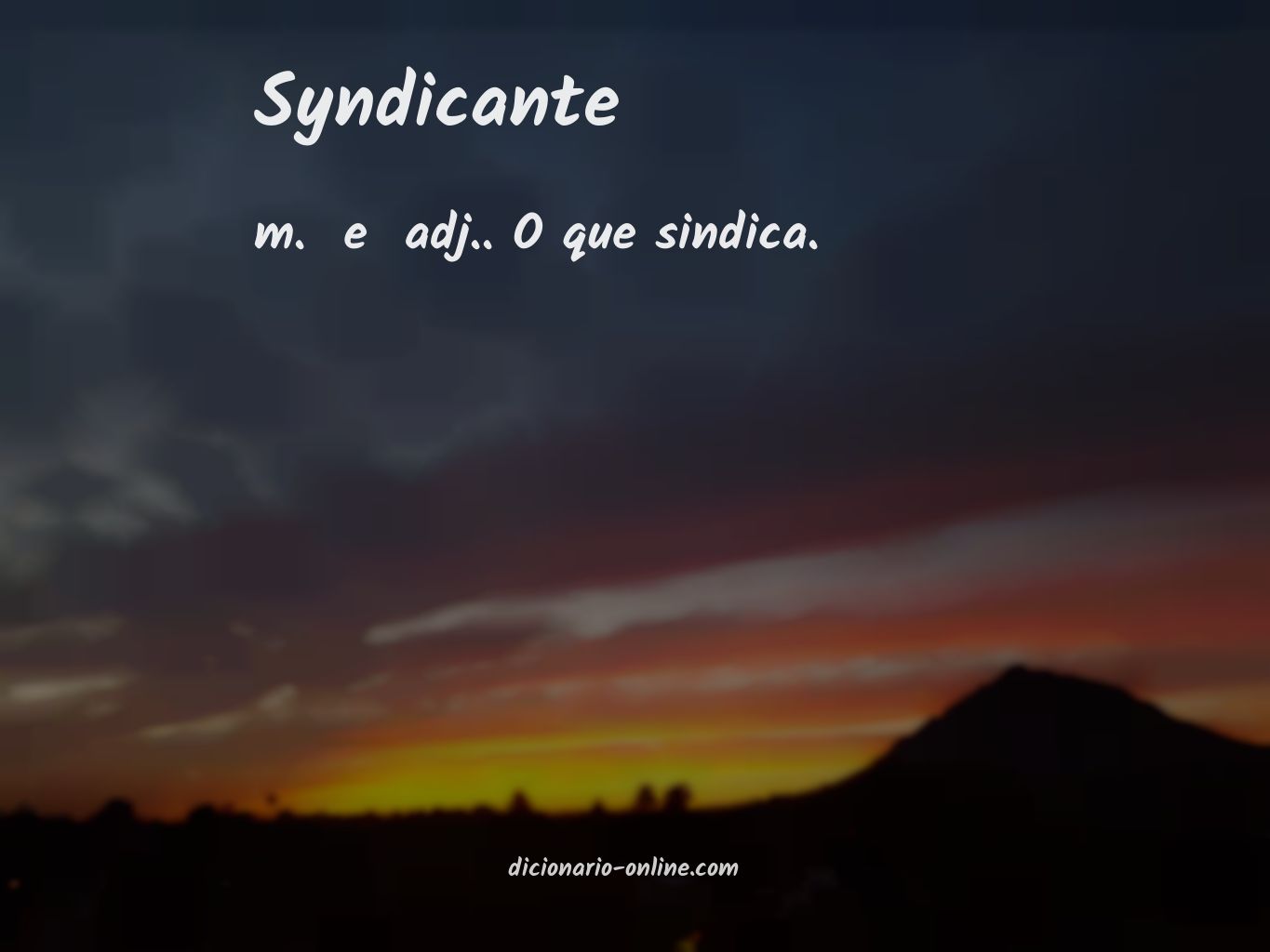 Significado de syndicante