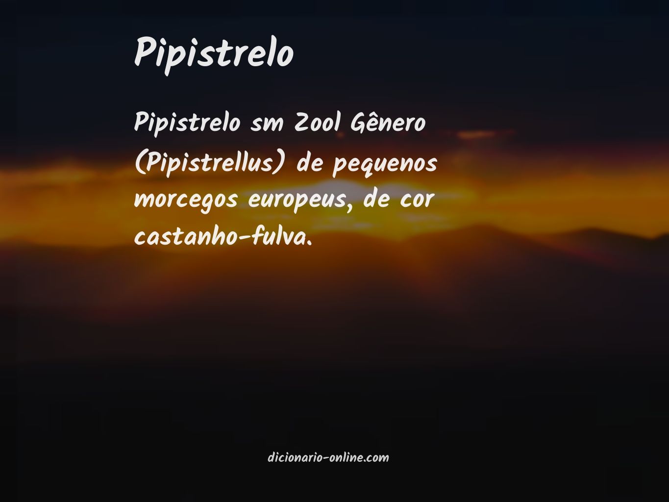 Significado de pipistrelo