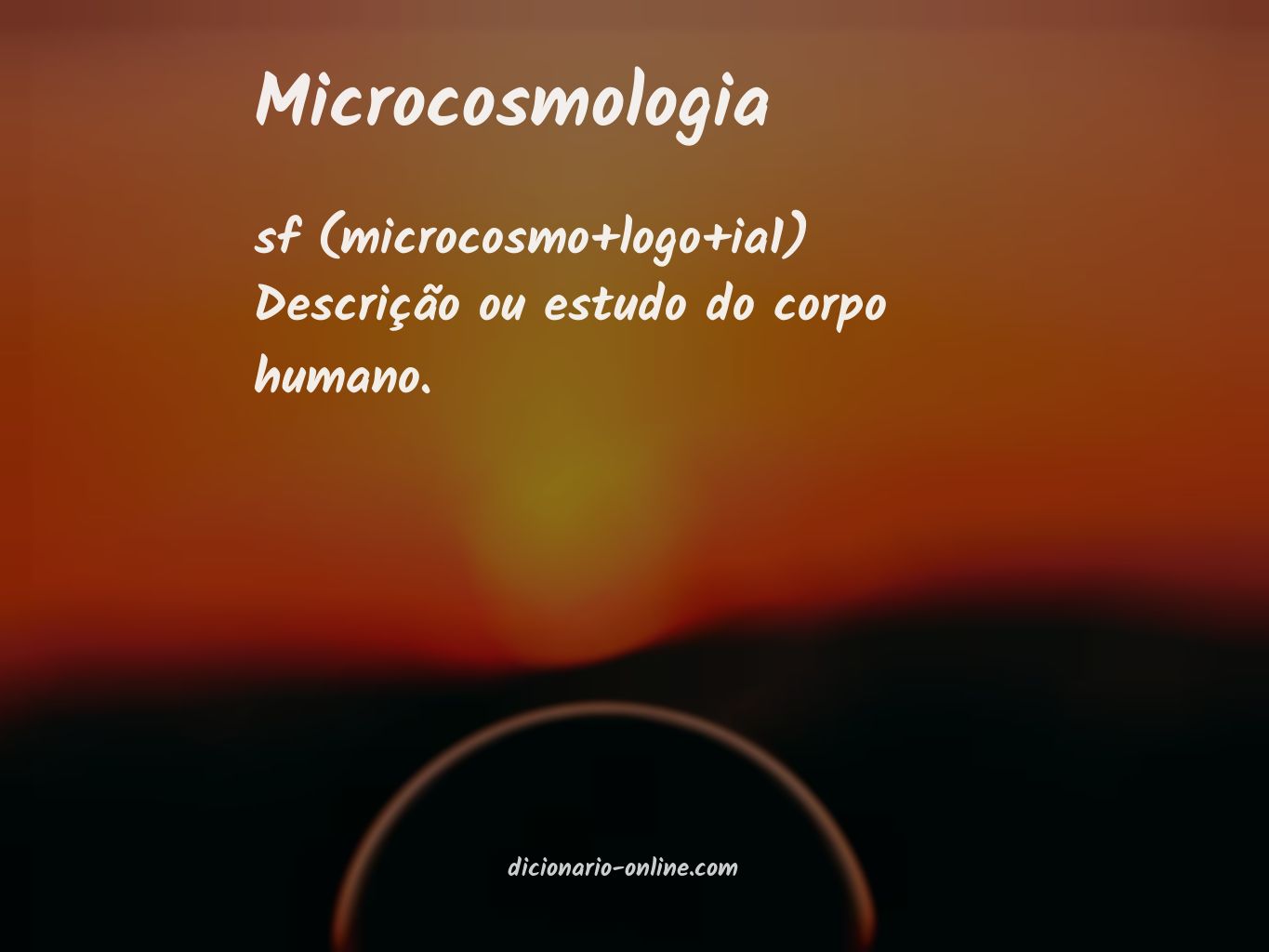 Significado de microcosmologia