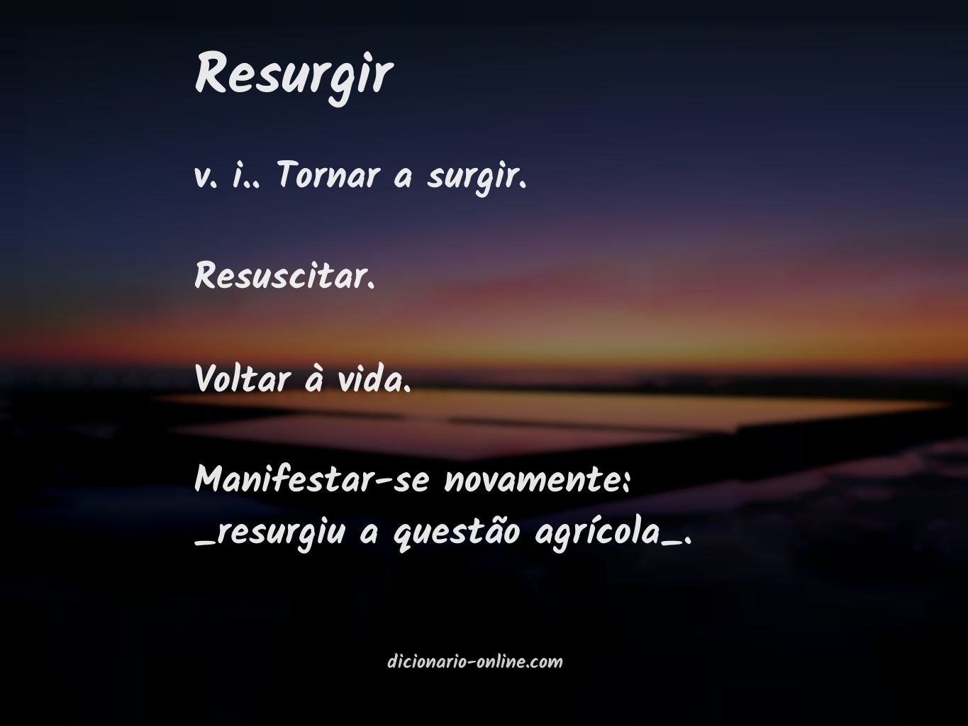 Significado de resurgir