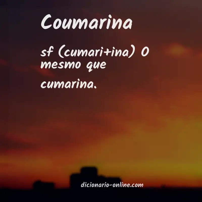 Significado de coumarina