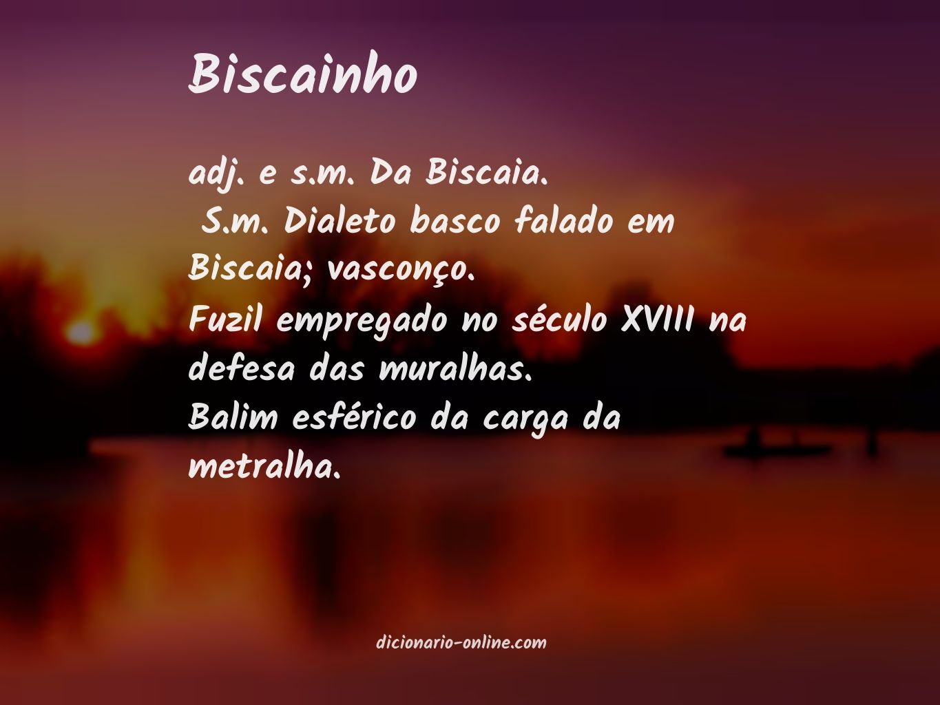 Significado de biscainho