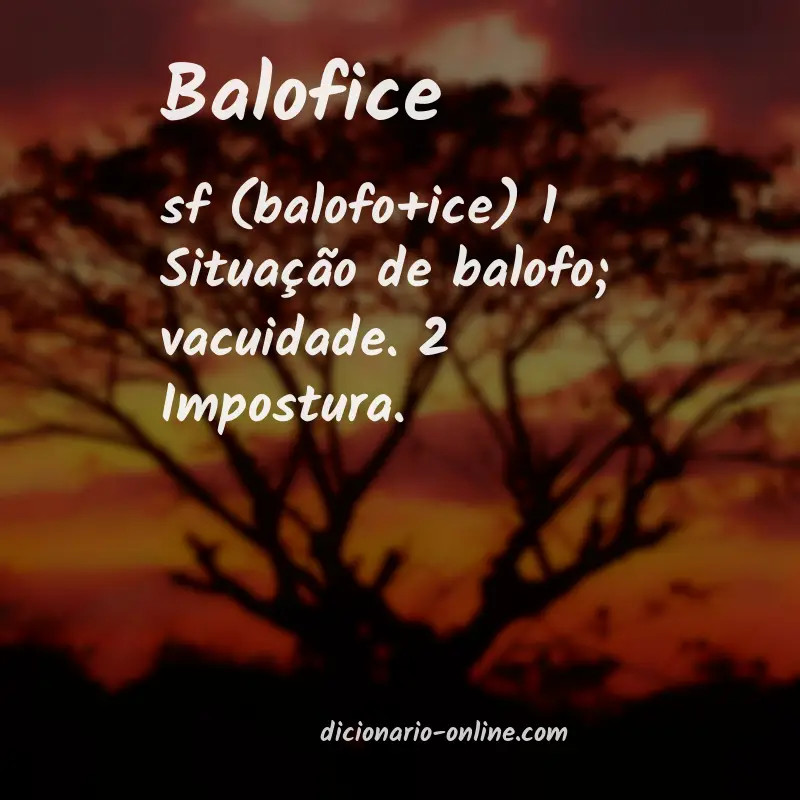 Significado de balofice