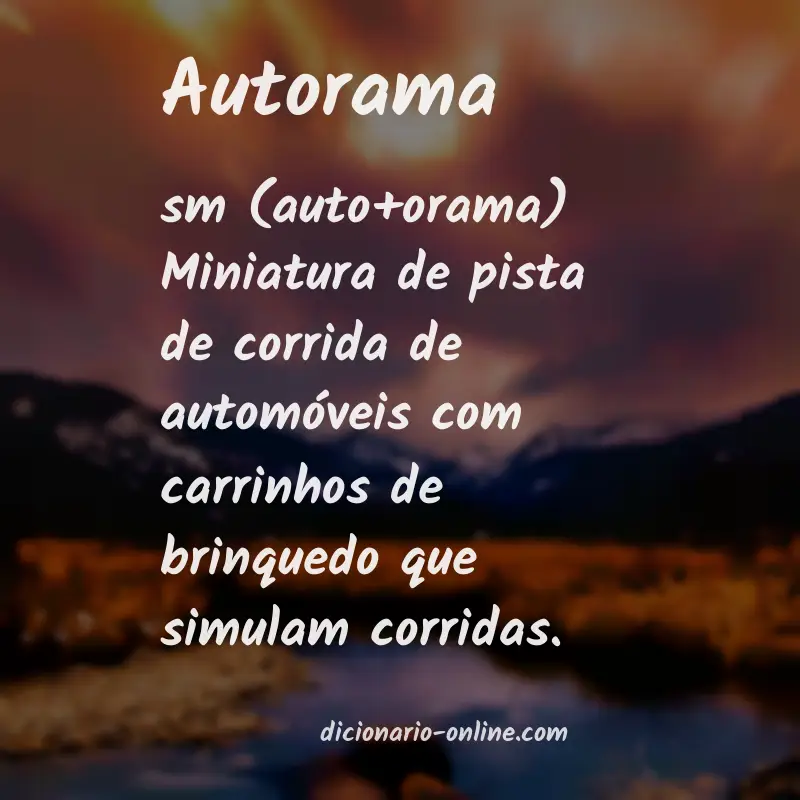 Significado de autorama