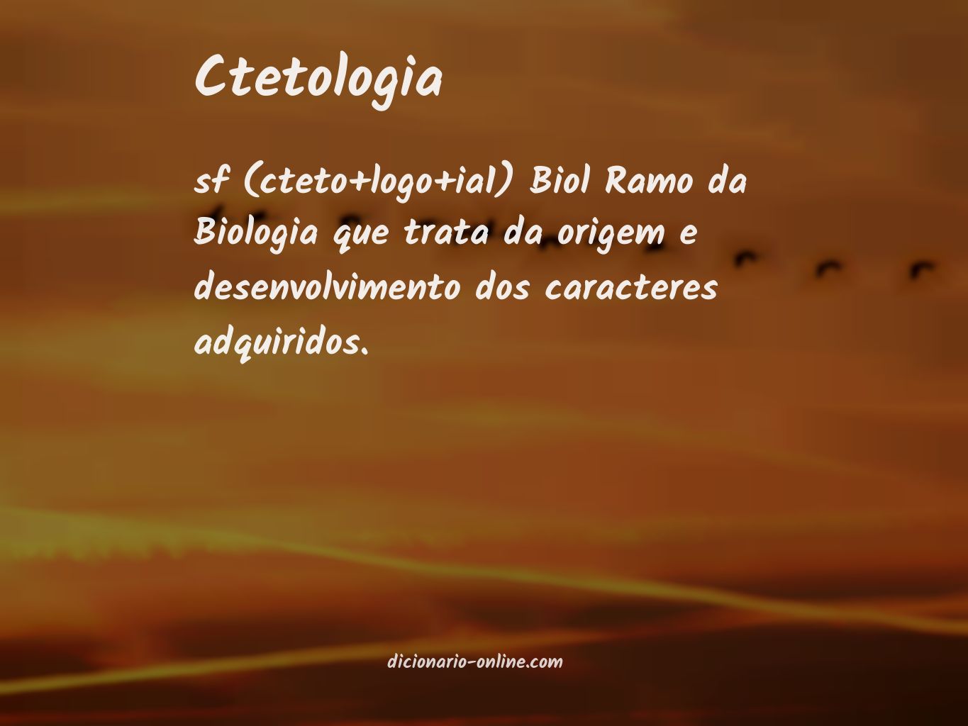 Significado de ctetologia