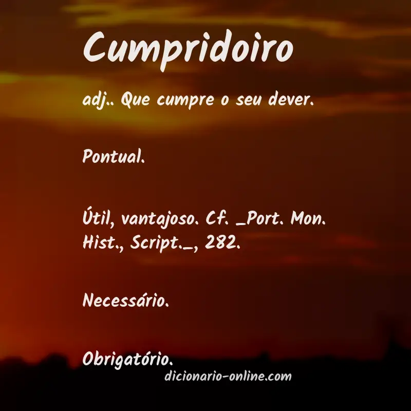 Significado de cumpridoiro