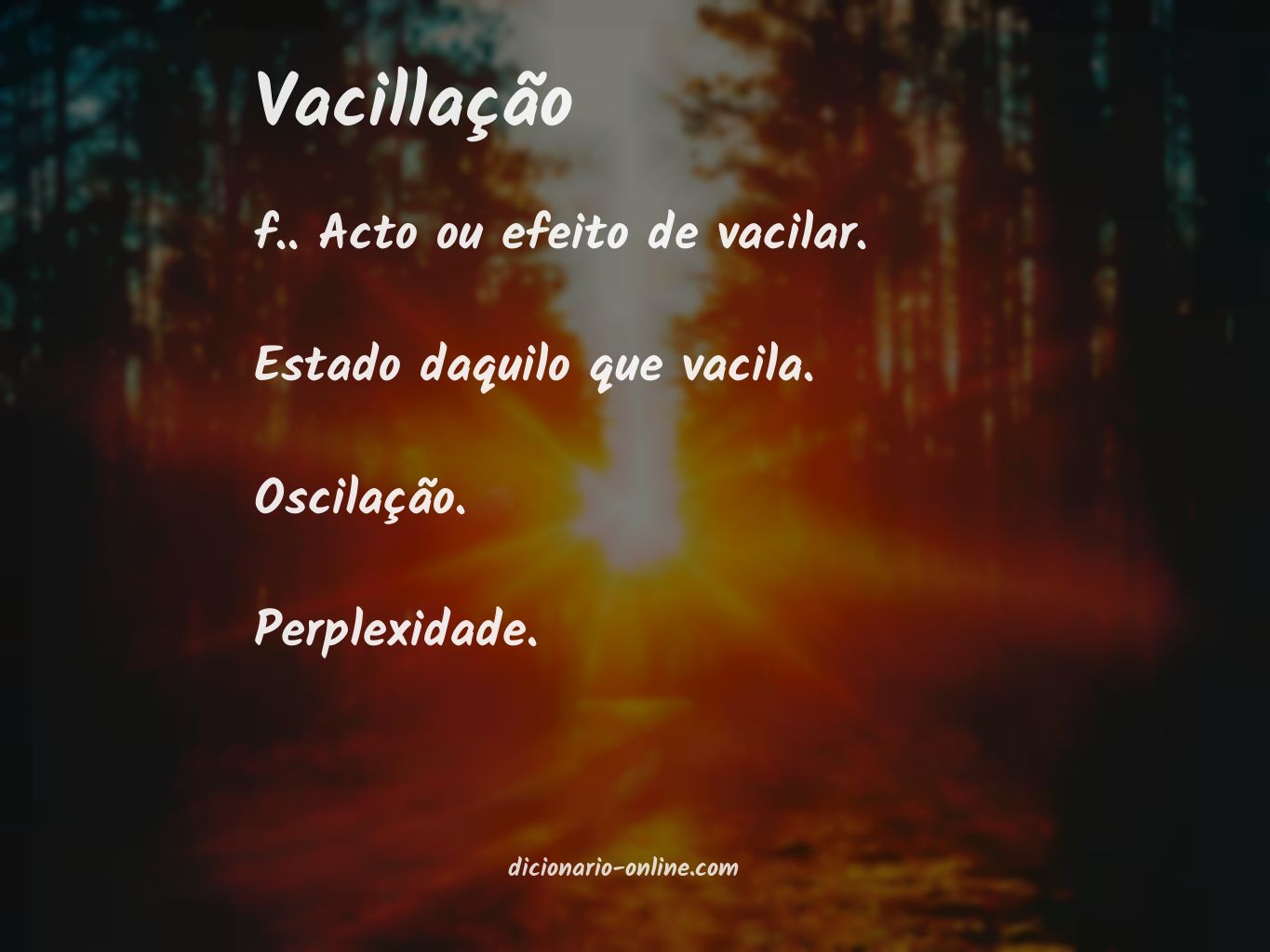 Significado de vacillação